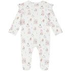 Baby Girls White & Pink Carousel Babygrow Set, 1, hi-res